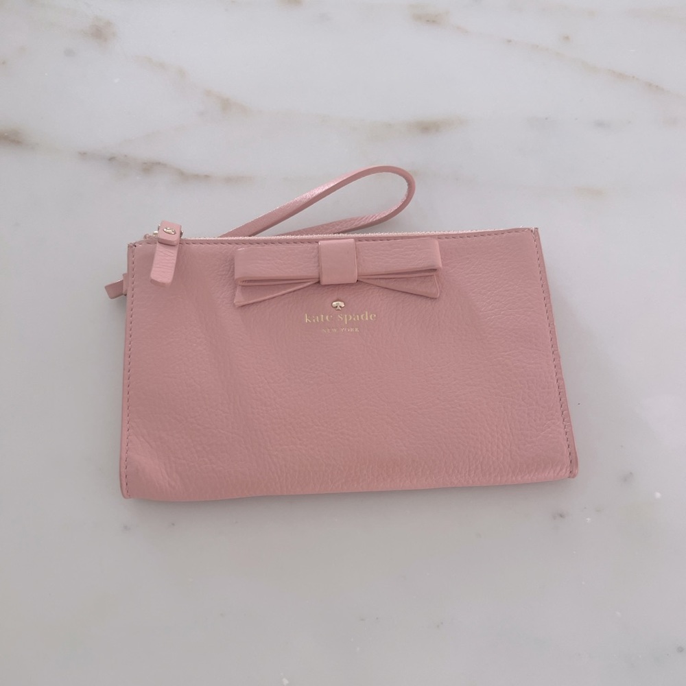 NWT Kate Spade mini pink wristlet